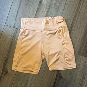 Orange biker shorts